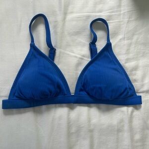 Blue Triangle Bikini Top